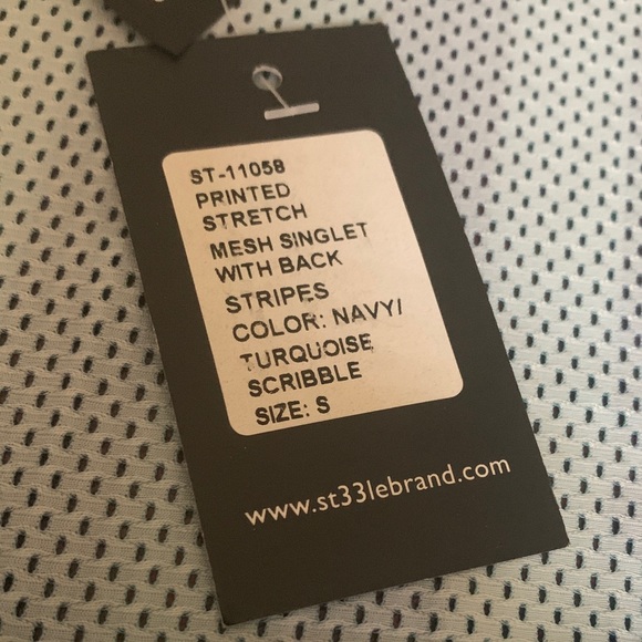 St33le Men’s Size Small NWT Blue Geometric Tank Top - Picture 2 of 4